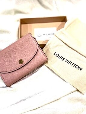 Louis Vuitton Rosalie Monogram Empriente Leather Coin Purse in Rose Poudre Pink‎
